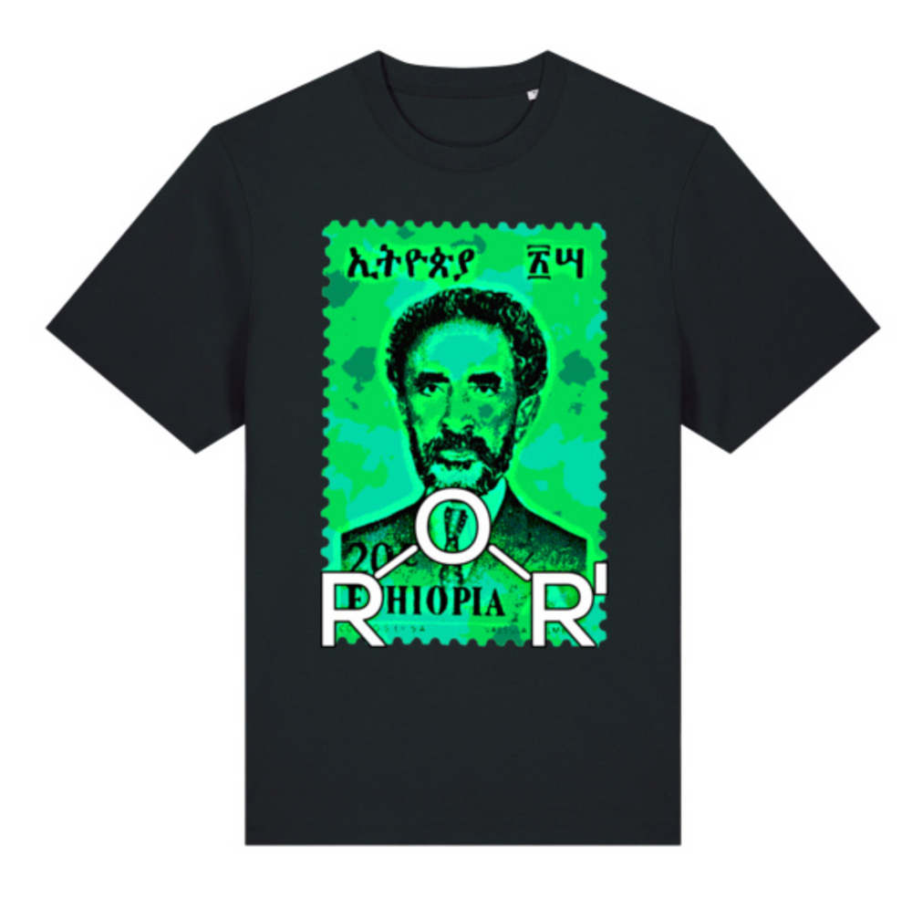 Stamp / Green oversized T-shirt in Black